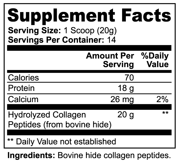 Grass-Fed Collagen Peptides - Skin, Joint, & Hair Support