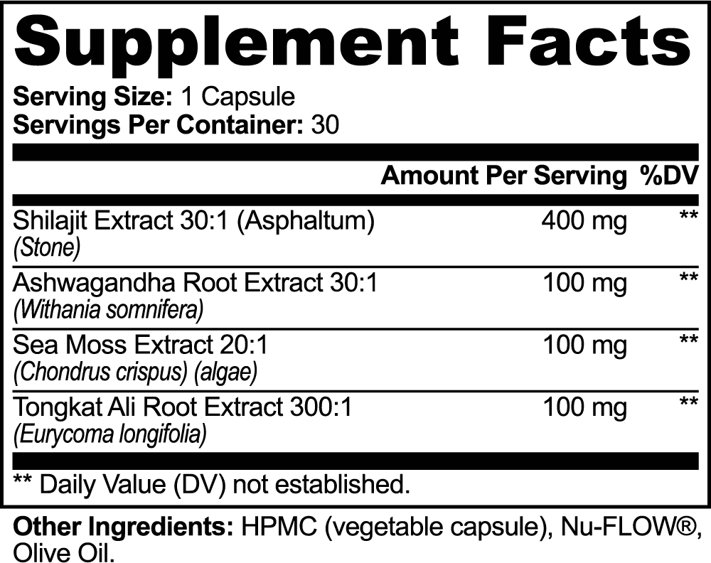 Bedrock - Shilajit Vitality Complex w/Ashwagandha & Tongkat Ali