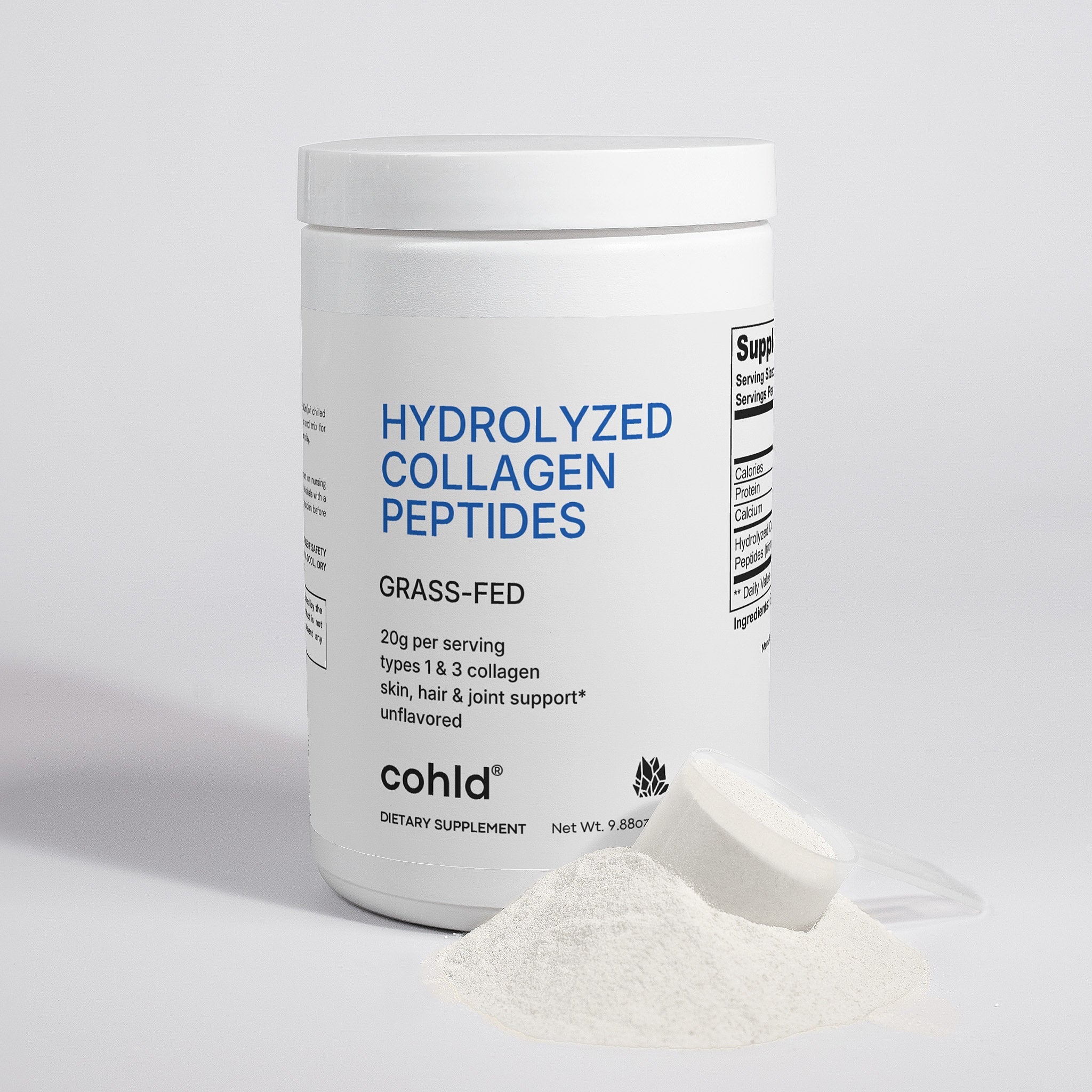 Grass - Fed Collagen Peptides - Skin, Joint, & Hair Support - Cohld