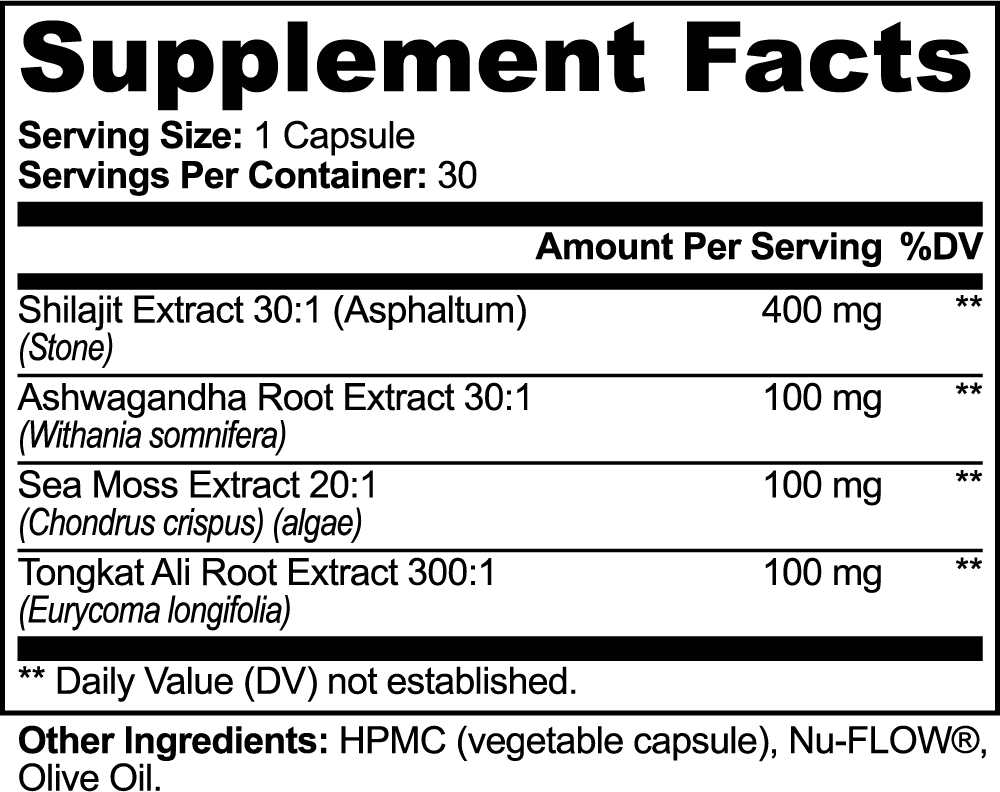 Bedrock - Shilajit Vitality Complex w/Ashwagandha & Tongkat Ali - Cohld